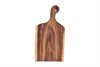 Exotic Indonisain Live Edge Walnut wood cutting/serving board with curved 4 1/2" handle